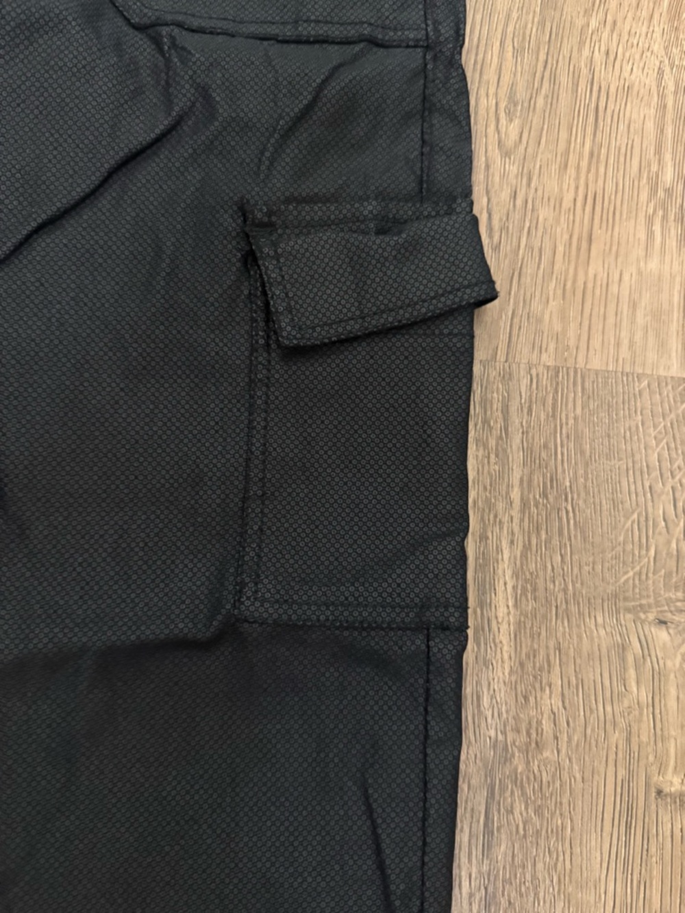 Flog Black Textured Pants with Subtle Patterned Waistband Size 24 - Picture 4 of 5